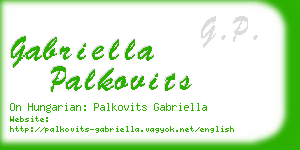 gabriella palkovits business card